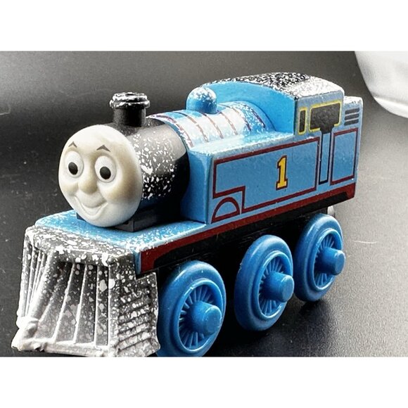 Snow Covered Thomas Wooden Railway Vtg 2003 Train Engine Learning Curve Limit-1 - Picture 2 of 15